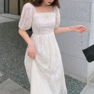 Morning Glory - Spaghetti Strap Midi Lace Dress